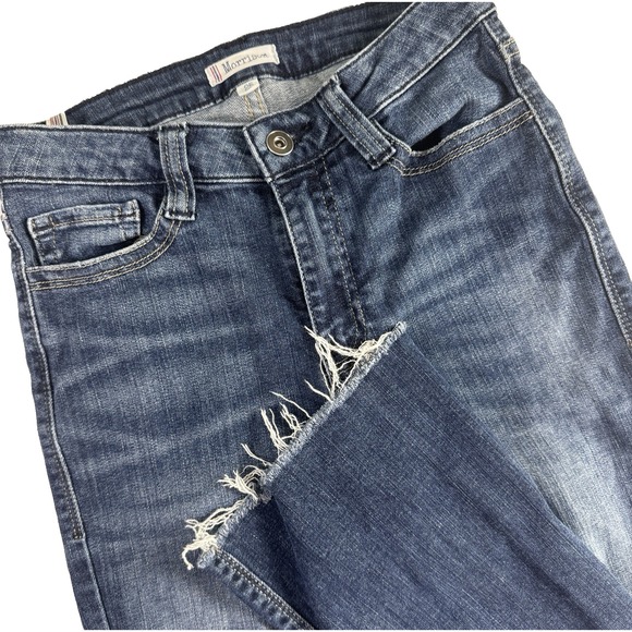Morrison Jeans Starlet-Crop Boot Raw Hem Women's 25 Stretch Night Moves Blue - Picture 1 of 11